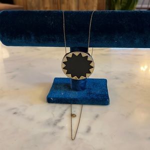 House of Harlow Sunburst gold and black necklace